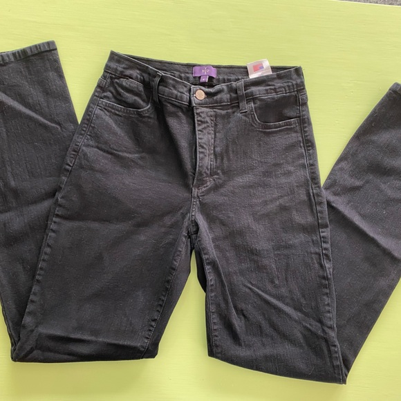 NYDJ NOT YOUR DAUGHTER’S JEANS Sz 6 in BLACK STRETCH LIFT & TUCK - Picture 3 of 8